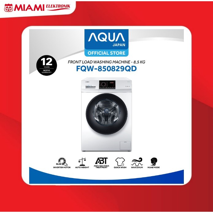 Mesin Cuci AQUA 8.5kg FQW-850829QD / Front Load FQW850829QD