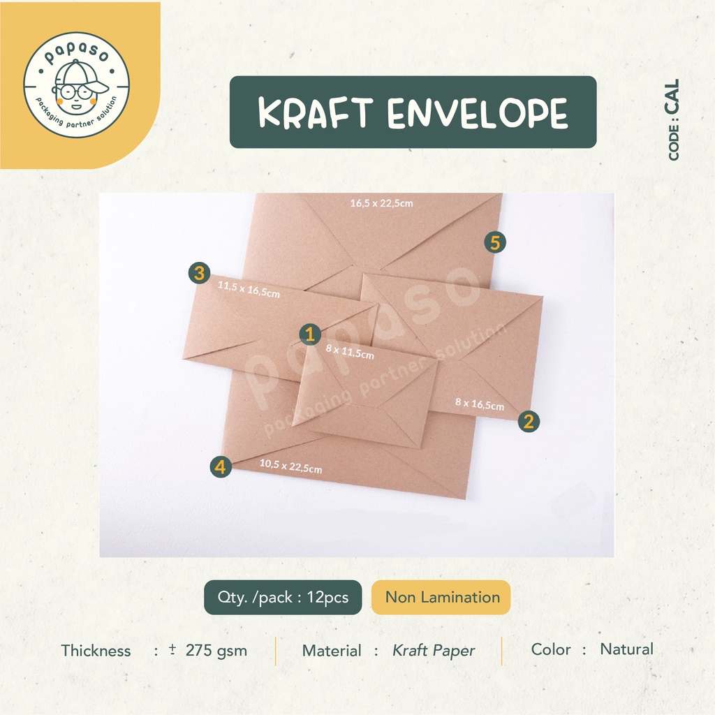 

Amplop Tebal / Amplop Coklat / Envelope / Angpao Cokelat Polos Kraft Rustic Vintage