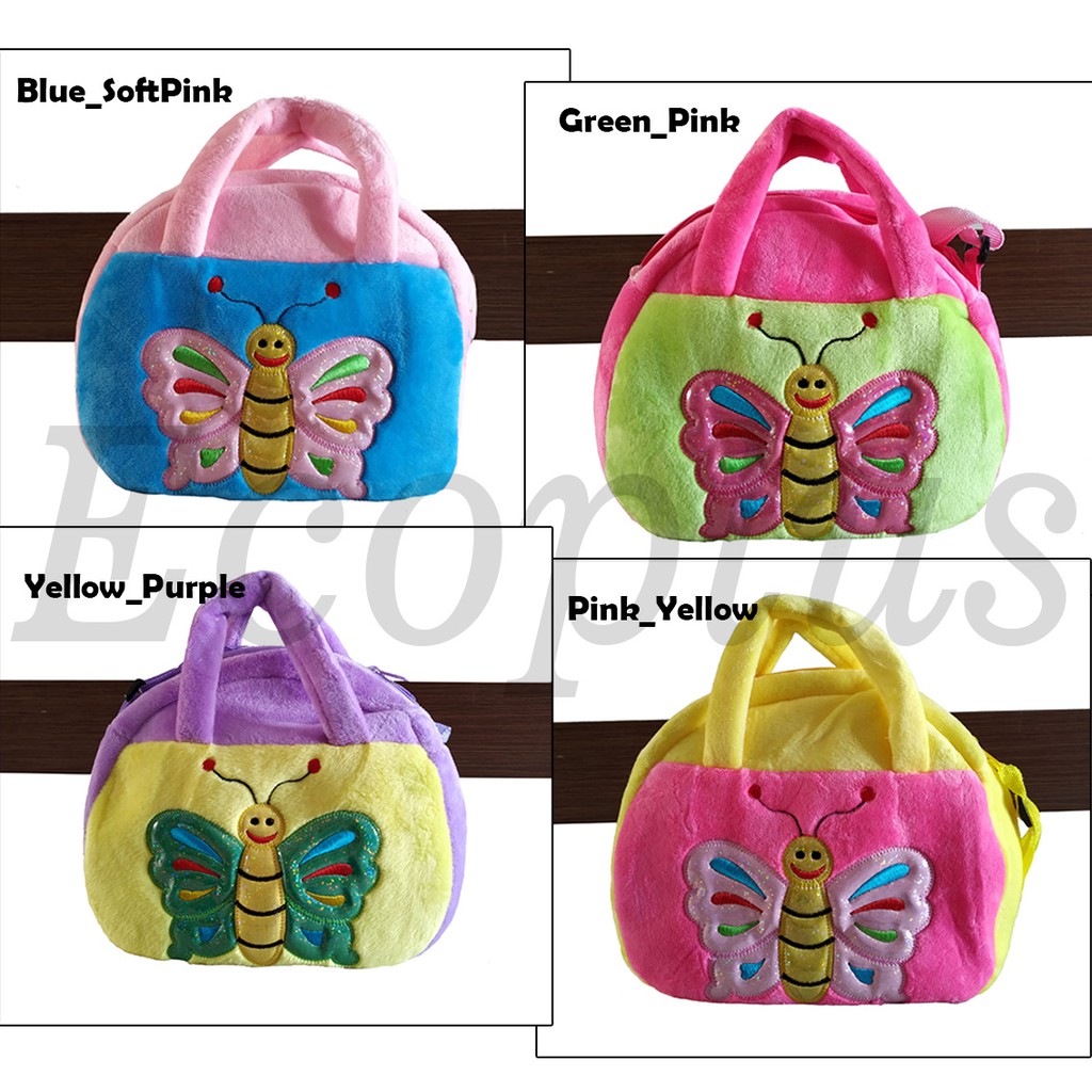 Tas Anak Balita Selempang Lucu Bahan Halus/Butterfly