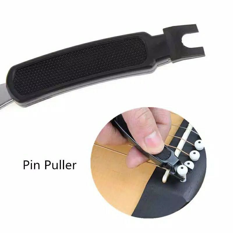 Guitar Tool 3 in 1 String Winder Pemutar senar+Bridge Pin Pulle +String Cutter