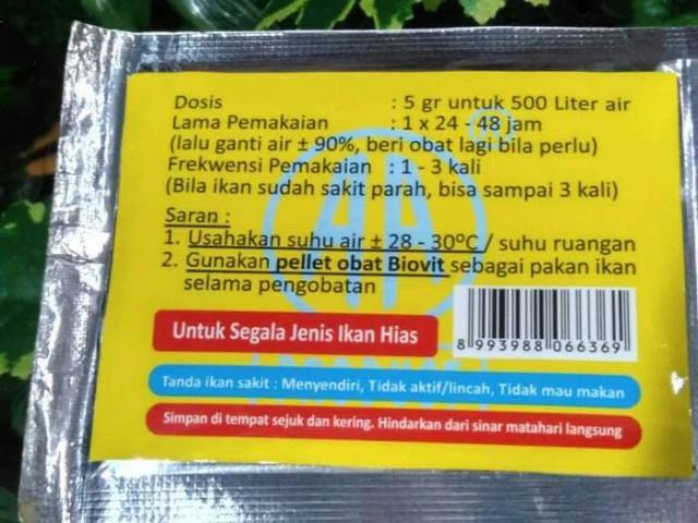 Obat ikan luka bakteri AKARI AA BIOTIK SAVE 5GR