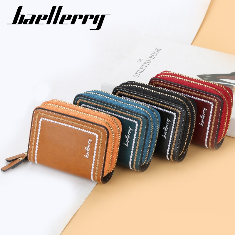 BAELLERRY D3228 Dompet Kartu Wanita Dompet Kunci Bahan Kulit PU Leather Premium WATCHKITE WKOS