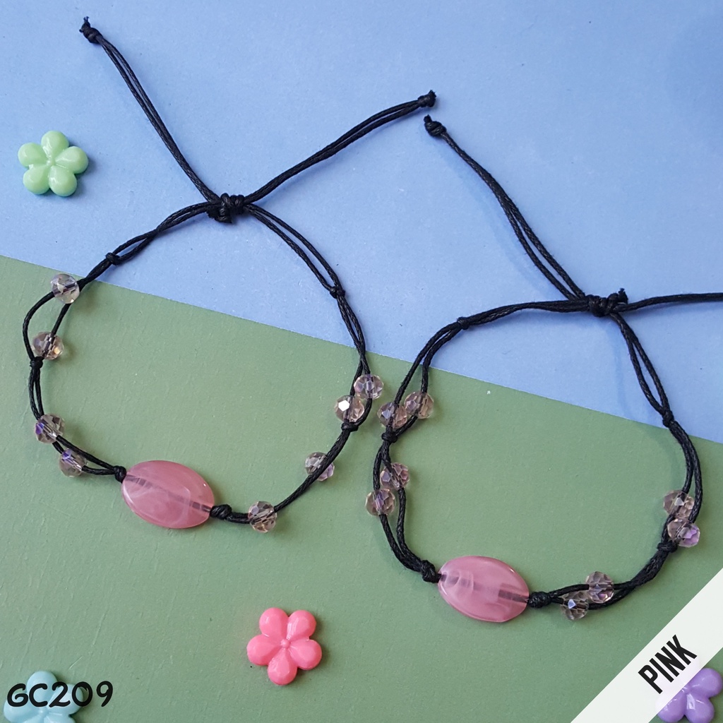 PGX Gelang Couple Tali Serut Sahabat / Bestie Mutiara Aksesoris Wanita GC209