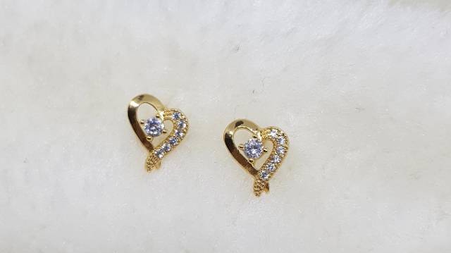 Fifi Fashion Anting Giwang Gold Diamond Xuping Titanium Antikarat Antialergi