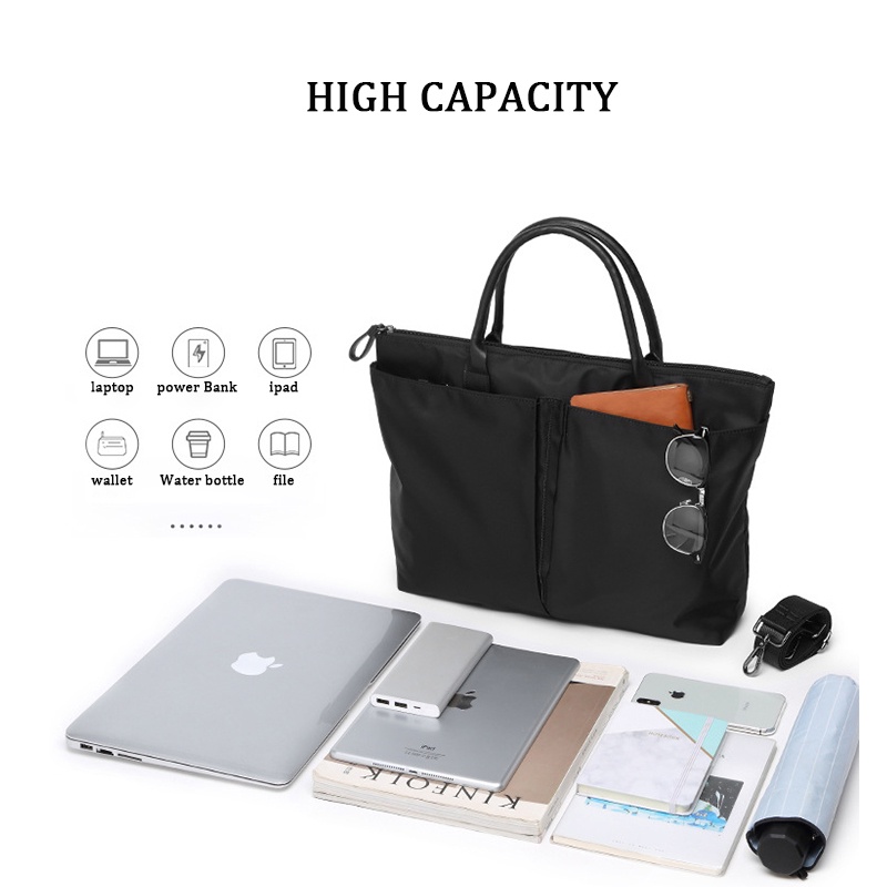 SmallLee 14 15.6 Inch Tas laptop tahan air Tas Kasual Tas Tangan