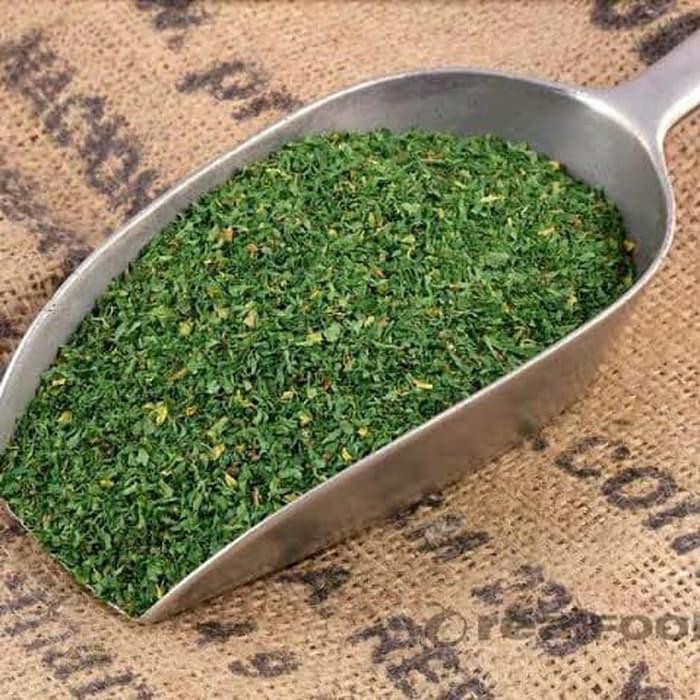 

Daun PARSLEY Kering Import USA REPACK 50Gr (bisa untuk topping Korean Garlic Bread, dll )