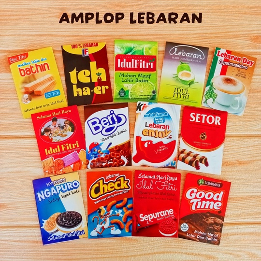 Amplop Lebaran Idul Fitri Motif Snack Isi 10 Lembar 1 Pak