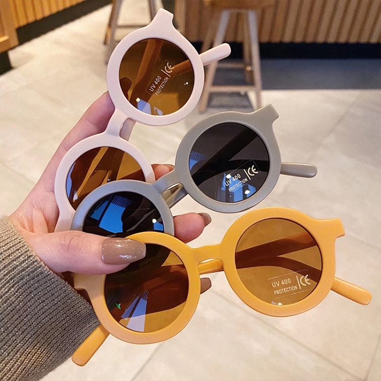 2021 new children's round frosted fashion children's sunglasses for men and women