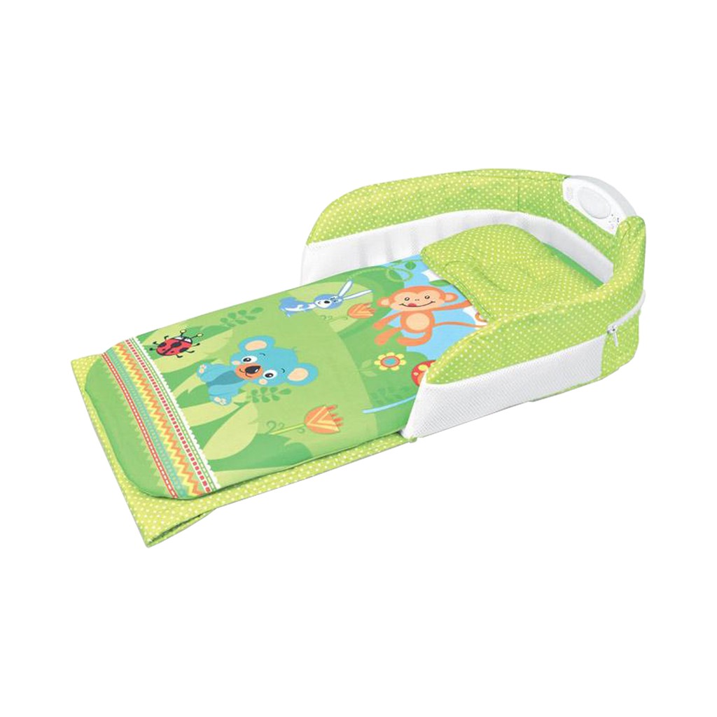 Bebe Smart 3 In 1 Baby Folding Bed Kasur Lipat Bayi Cheerful Green Hijau 0-4 Bulan