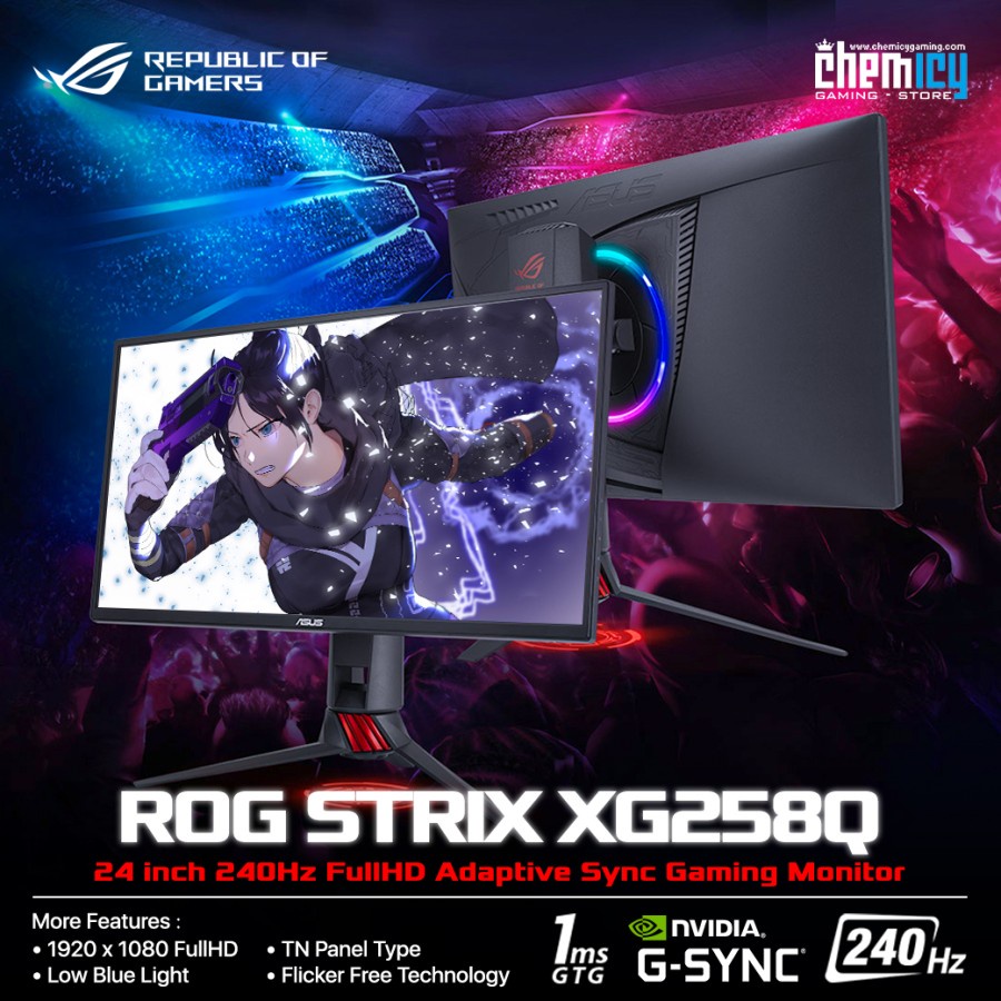 Asus ROG Strix XG258Q 24.5inch 240Hz Adaptive-Sync Gaming LED Monitor