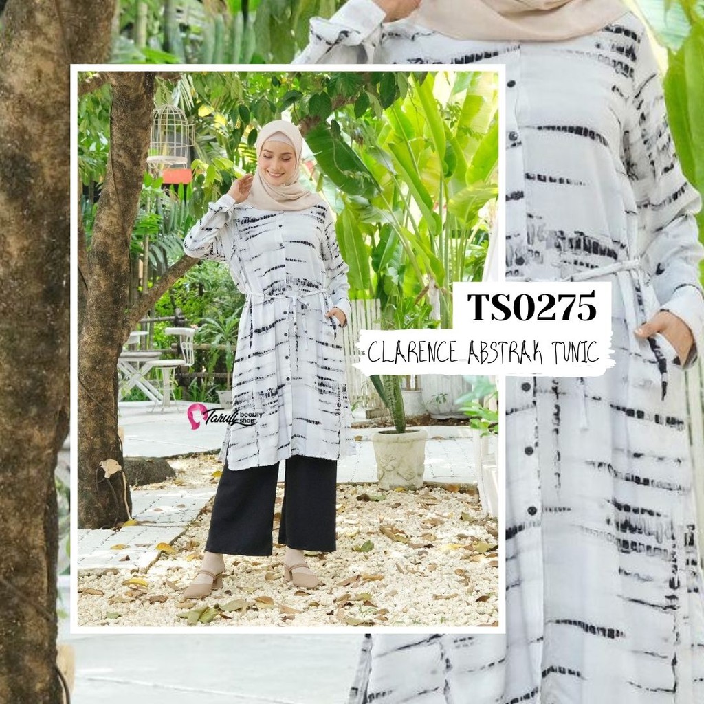 BAJU WANITA PREMIUM / CLARIENCE SIGNATURE TUNIC / FASHION WANITA MUSLIMAH TUNIC TIEDYE TS0275
