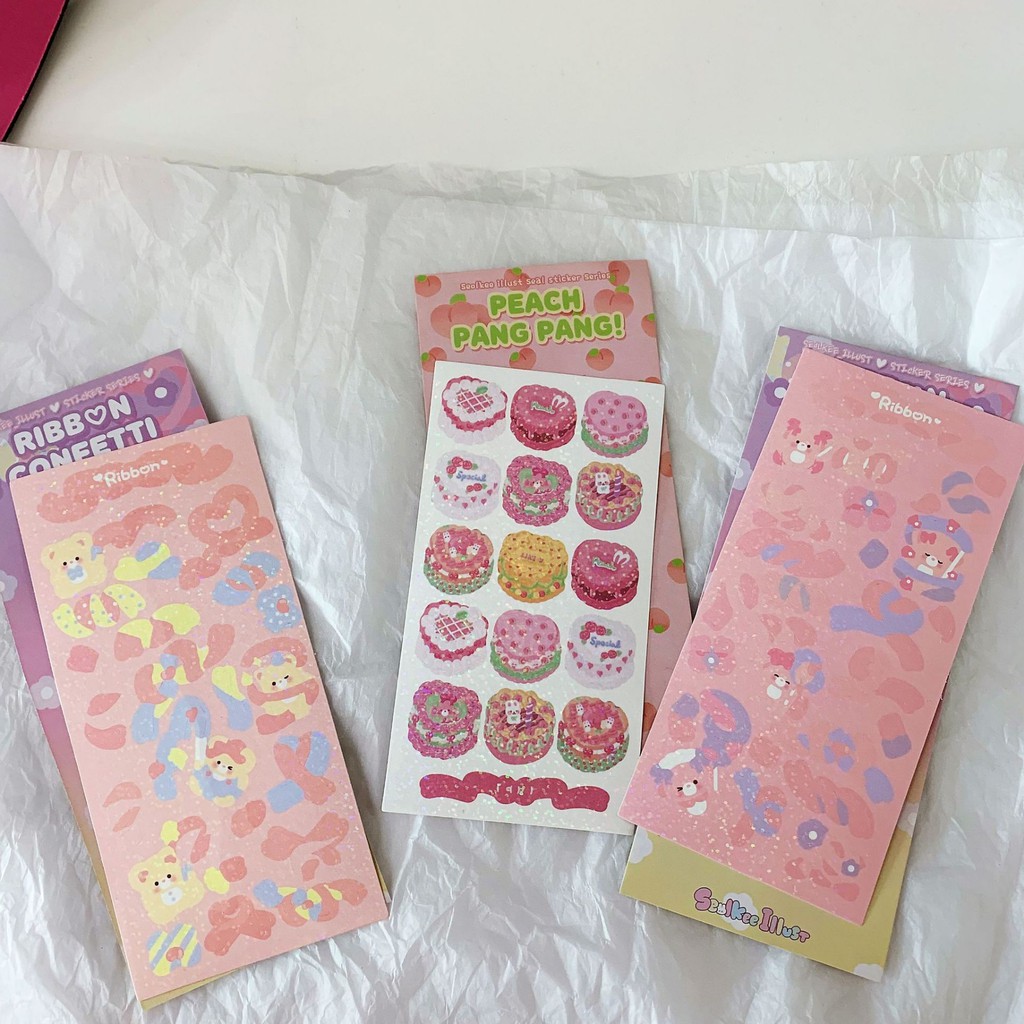 

Stiker dekorasi Confetti kelinci korea yang lucu