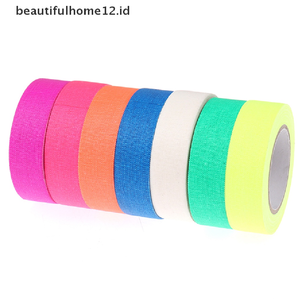 【beautifulhome12.id】 UV Reactive Tape Blacklight Fluorescent Tape Glow in The Dark Neon Gaffer .