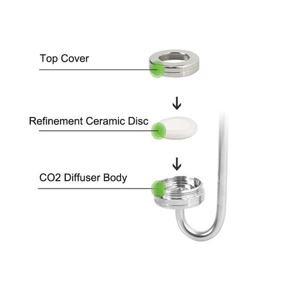 [Elegan] Aquarium CO2 Diffuser Untuk Tanaman Tahan Lama Solenoid Regulator Reaktor Dengan Suction Cup Tabung Penghubung Tangki Ikan Aksesori