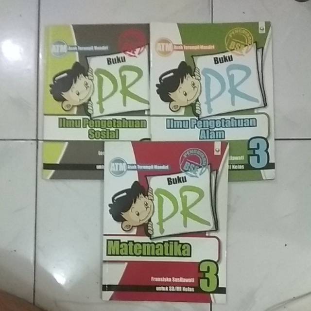 Buku PR IPS,MTK,IPA kelas 3 SD