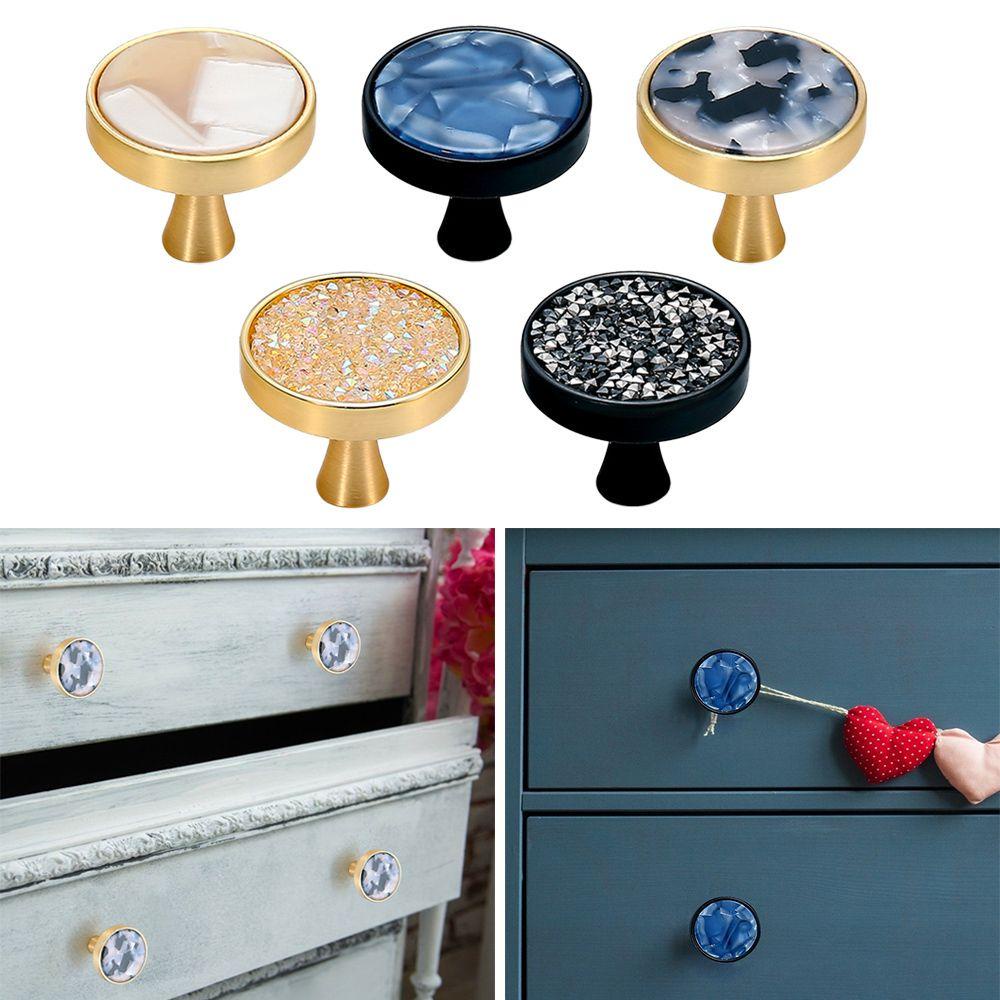 Solighter Gagang Pintu Bahan Zinc Alloy Motif Marmer Gaya Eropa