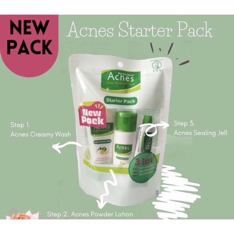 Paket kecantikan jerawat acnes starter pack 3in1