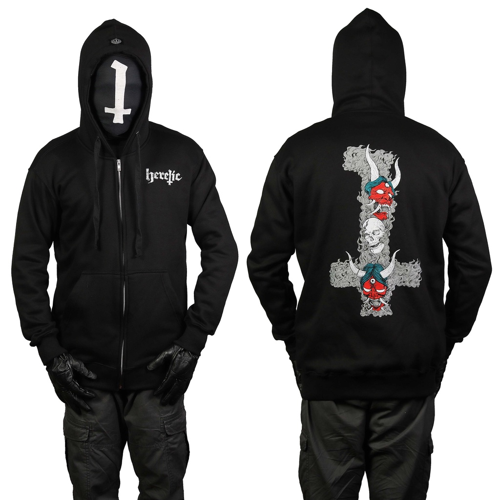 Heretic - Zip-up Zipper Hoodie - Oni