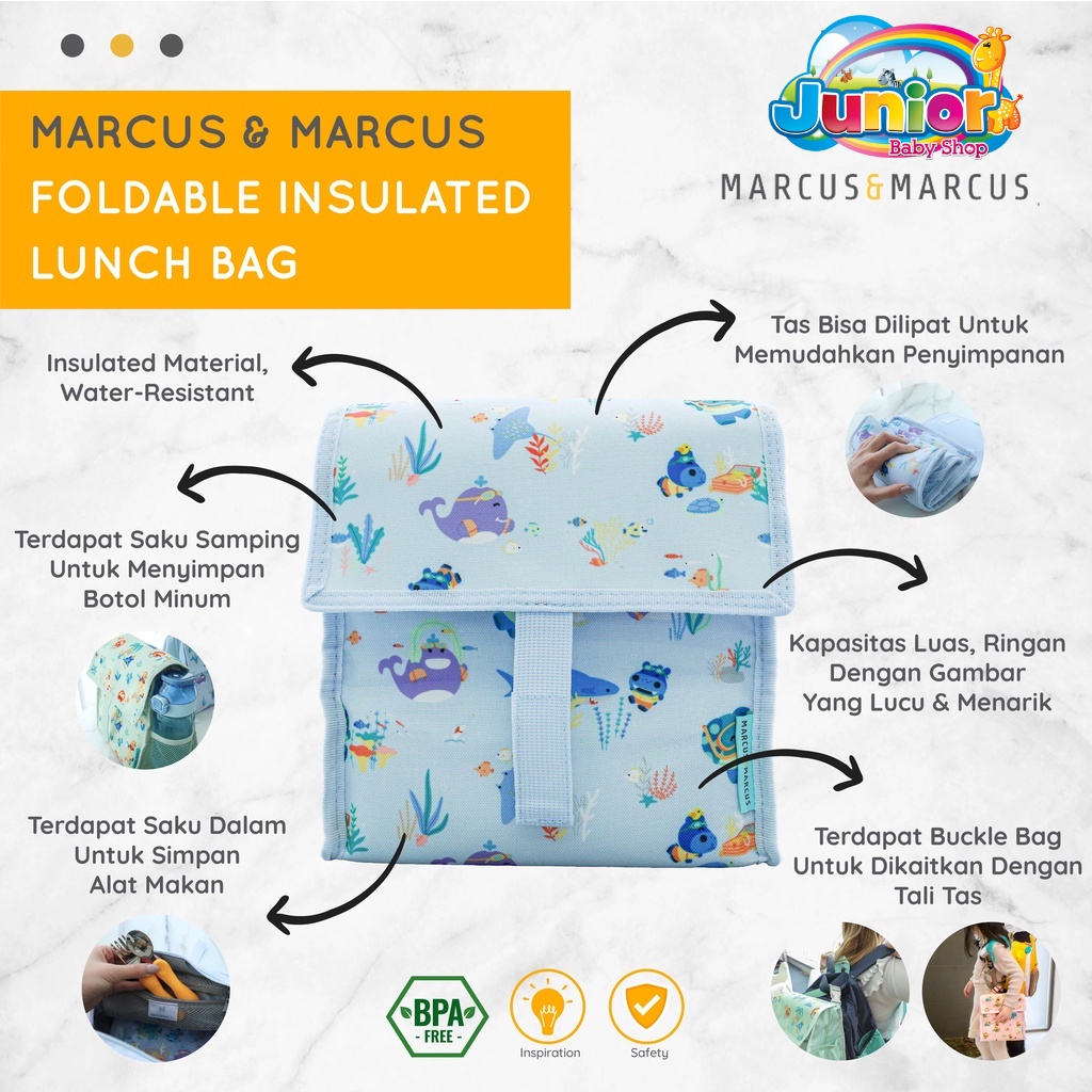 Marcus&amp;Marcus Foldable Insulated Lunch Bag