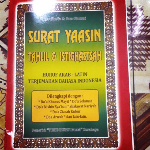 Buku yasin ukuran buku tulis jahitan