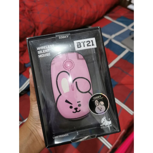 WIRELESS SILENT MOUSE LINE BT21 COOKY OFFICIAL preloved