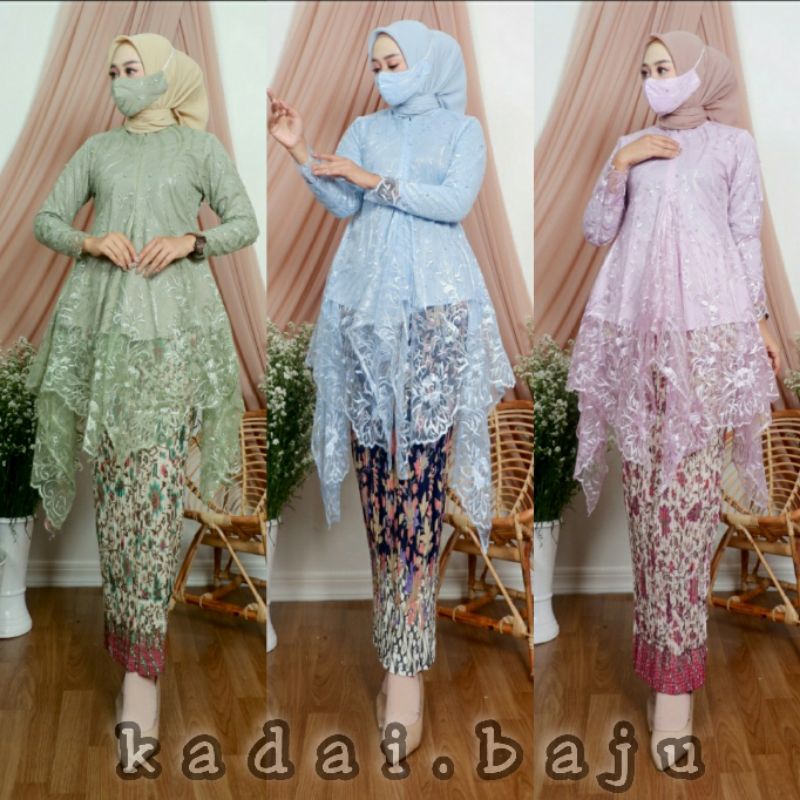 SET TUNIK MAURI / KEBAYA PESTA / KEBAYA MODERN / BAJU PESTA MODERN / KEBAYA BRUKAT / JN