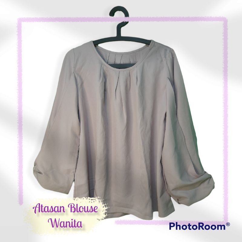 Atasan Blouse Wanita Lilac Outfit Ootd hijab size XL