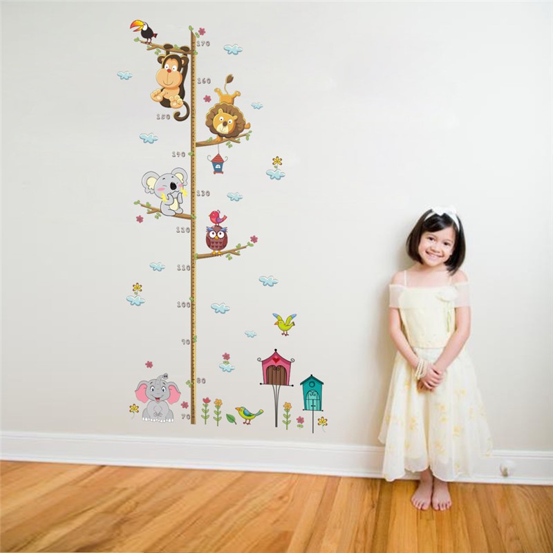 Stiker Dinding Ukur Tinggi Badan Anak Sticker Wallpaper Dinding Room Decor Meteran Tinggi Badan Anak