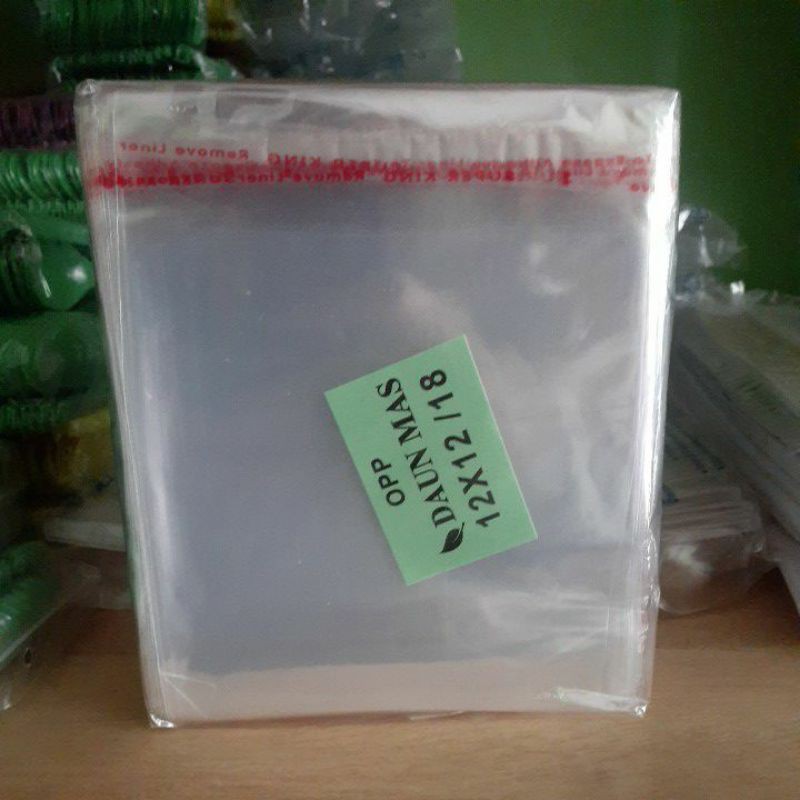 

opp 12 x 12 18 micron plastik lem