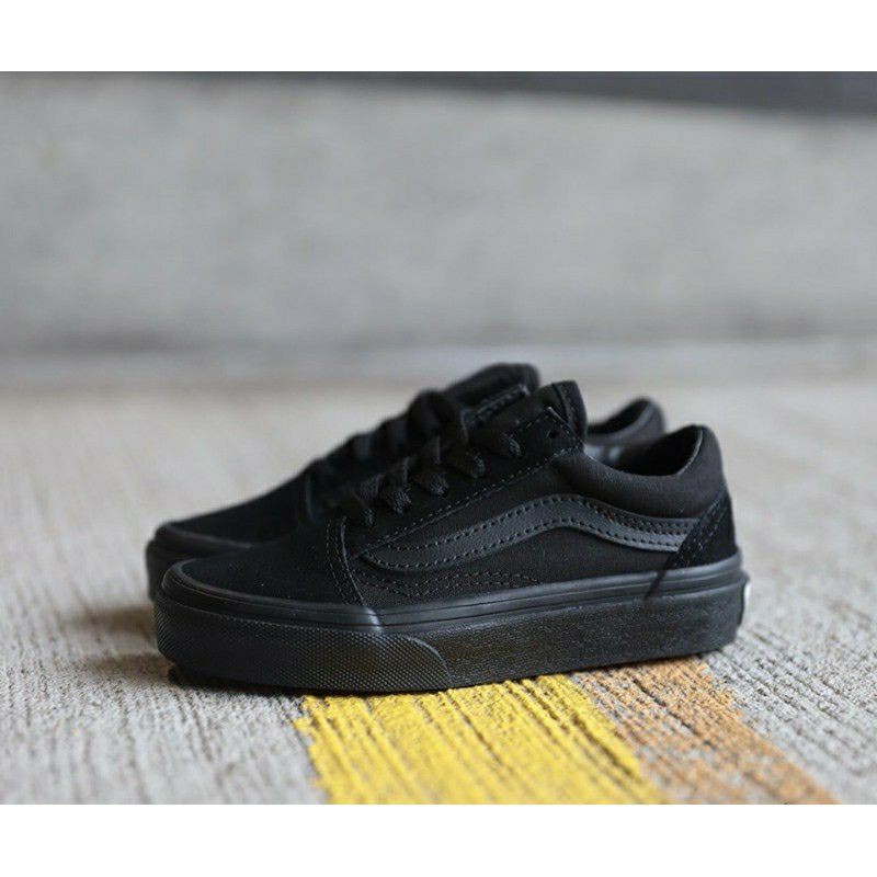 Sepatu Anak Vans Old Skool Full Black