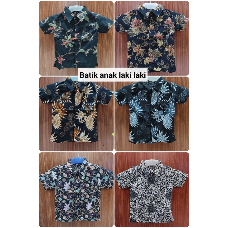 BATIK ANAK LAKI LAKI LENGAN PENDEK 2 SAMPAI 12 TAHUN