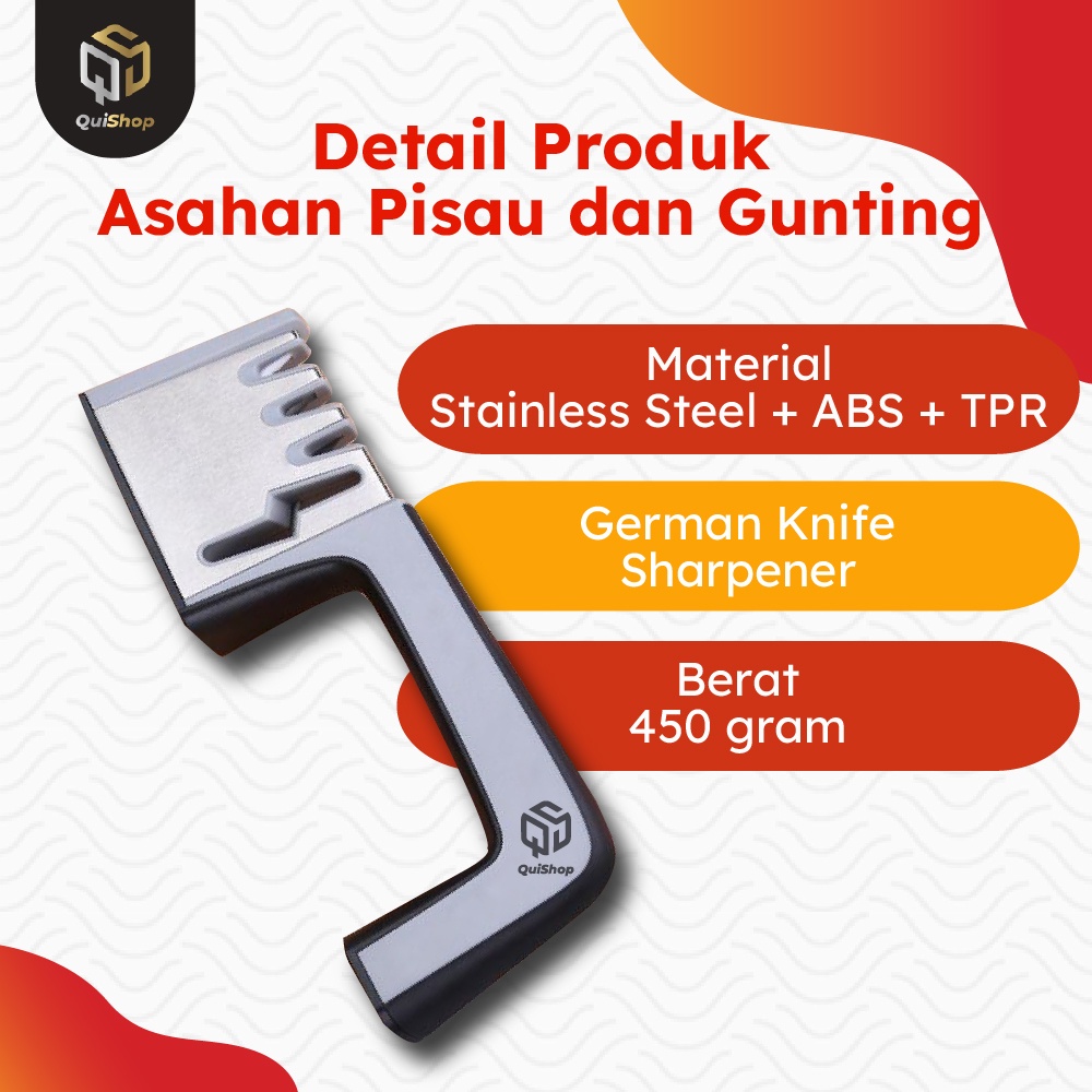 Asahan Pisau Gunting Golok Knife Quick Sharpener Keramik Stainless Peralatan Dapur Premium Termurah Berkualitas