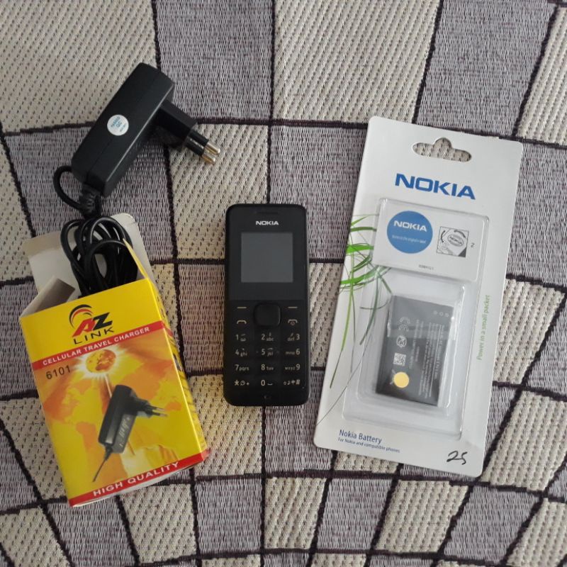HP Nokia 105 sim 1 / sim 2 bekas kondisi bagus + baterai baru + cesan baru
