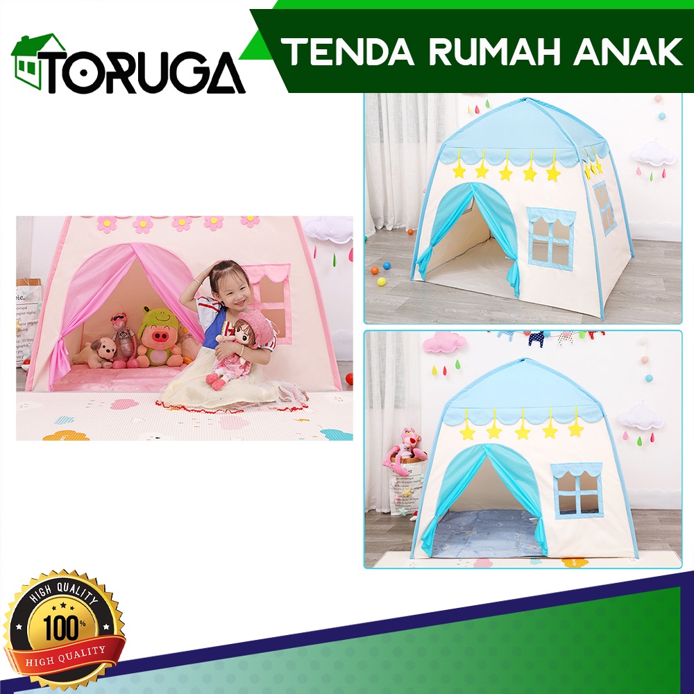 TENDA ANAK MODEL RUMAH MAINAN ANAK CAMPING ANAK PORTABLE TENT 130 x 100 x 130