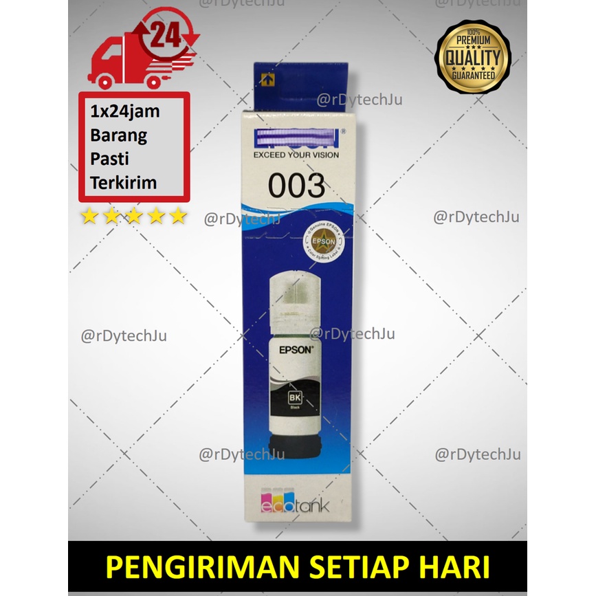 Tinta Printer 003 untuk printer L1110 L5190 L3101 L3110 L3150 PREMIUM QUALITY