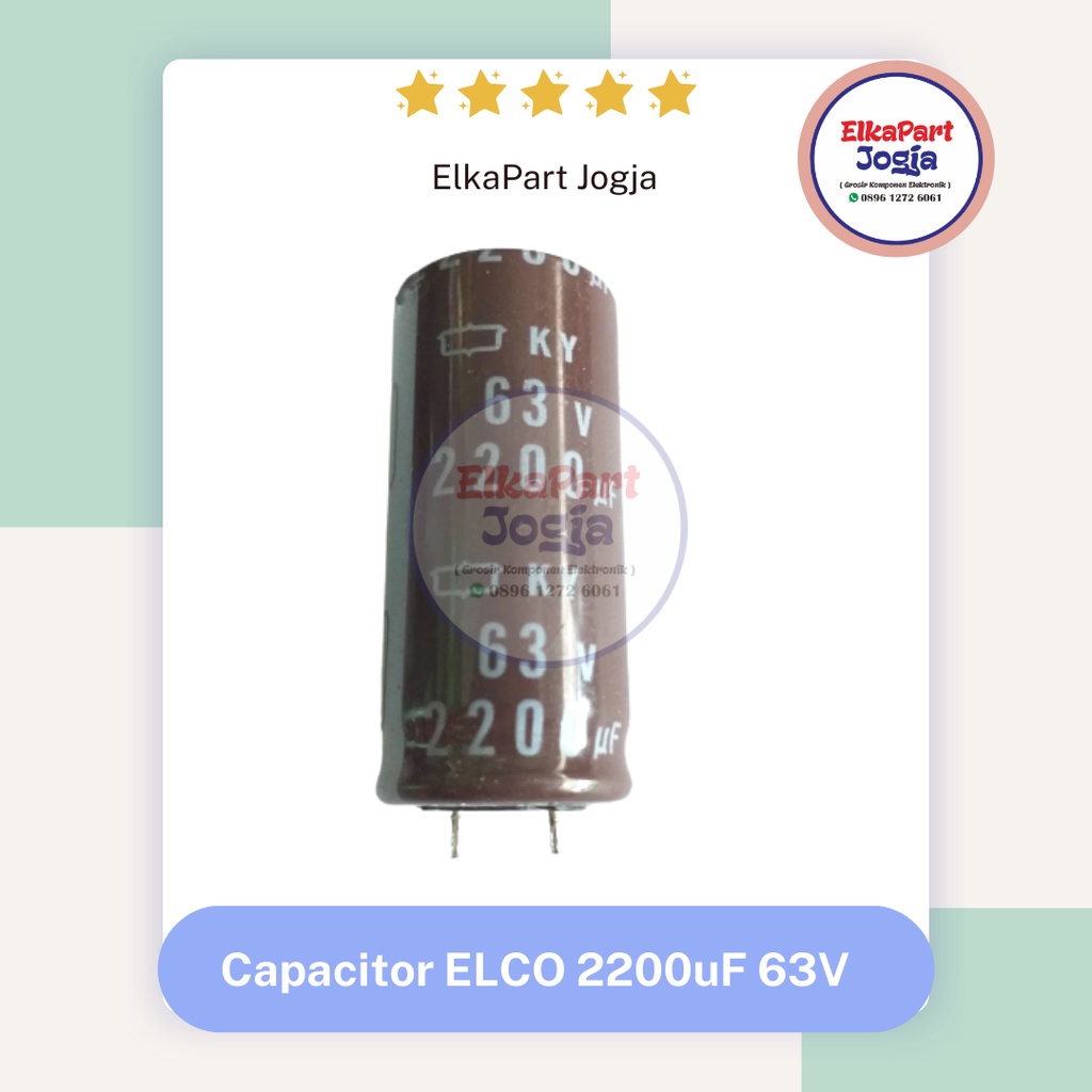 KAPASITOR ELKO Capacitor Elco 2200uf 2200 uf 63V 63 V