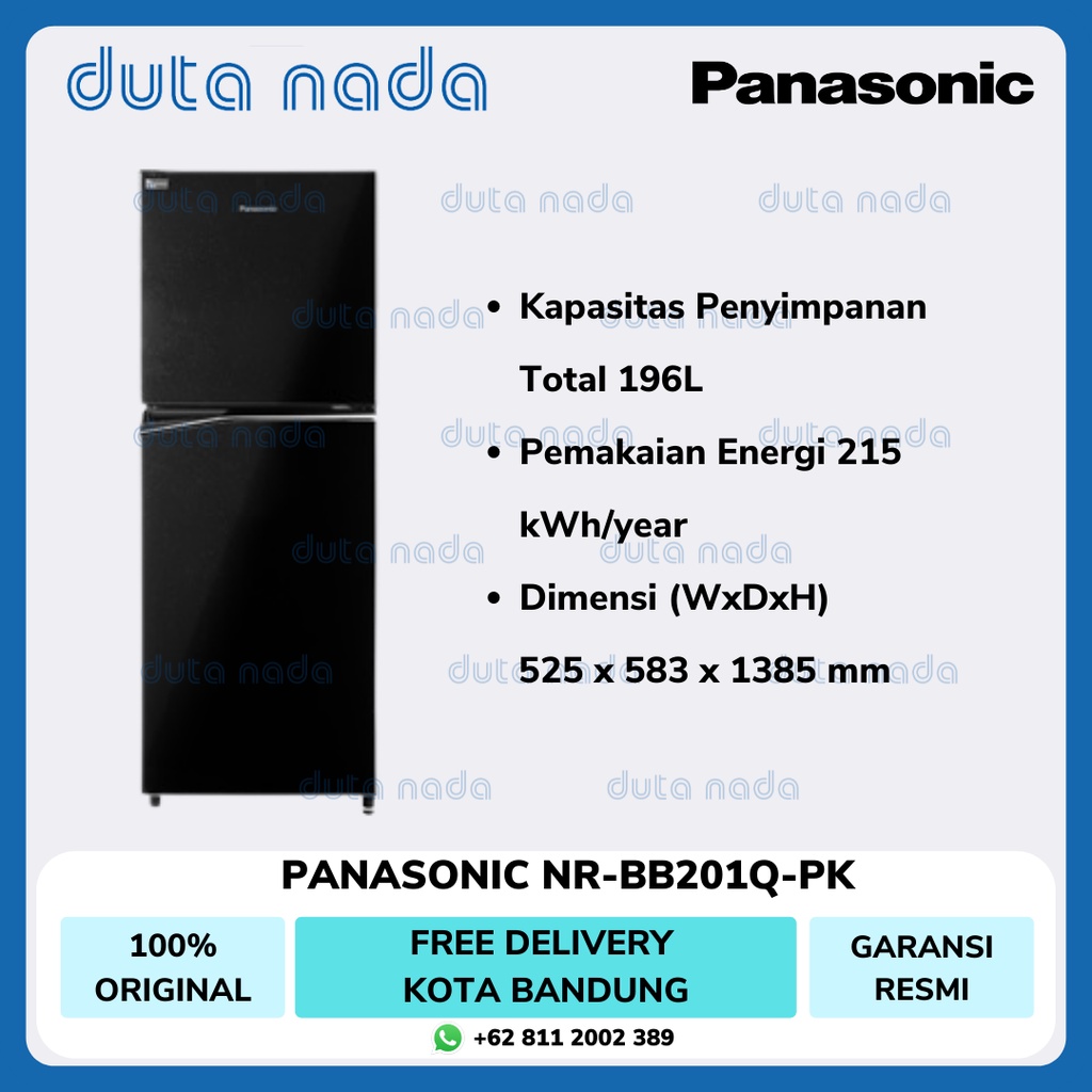 PANASONIC KULKAS 2 PINTU NR-BB201Q-PK