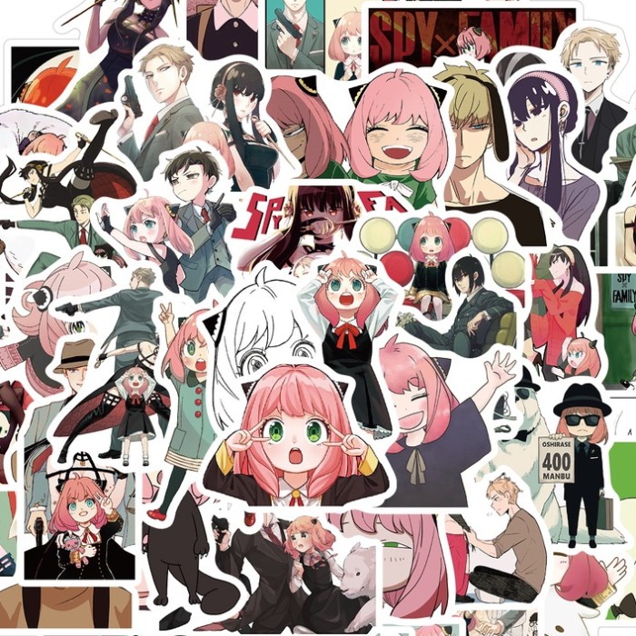 

50pcs Stiker Spy x Family sticker anime spyxfamily manga stickers