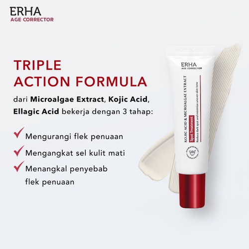 ERHA Age Corrector Kojic Acid &amp; Microalgae Extract Spot Treatment - Krim Flek Hitam