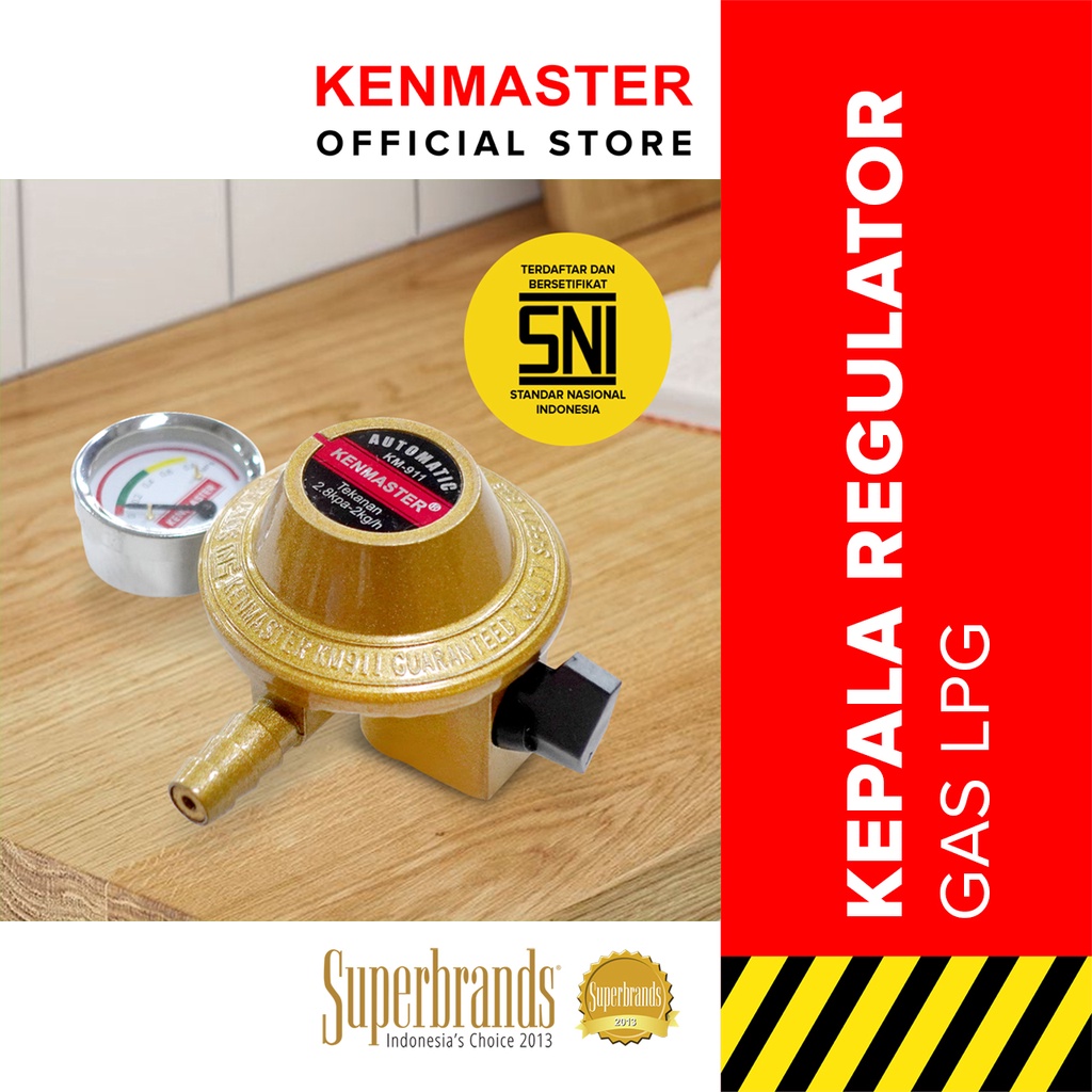 Jual Kenmaster Kepala Regulator Gas LPG + MTR KM911 Blister Kepala