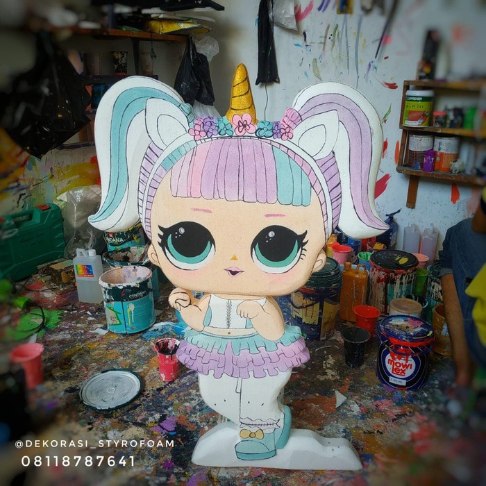

karakter Styrofoam lukis 2D lukis, standing karakter dekorasi ultah Murah