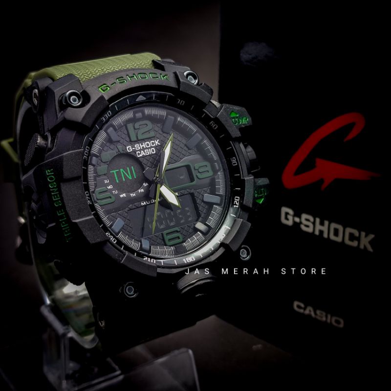 Jam Tangan Pria Casio G-shock TNI Army GWG 1000 Dualtime