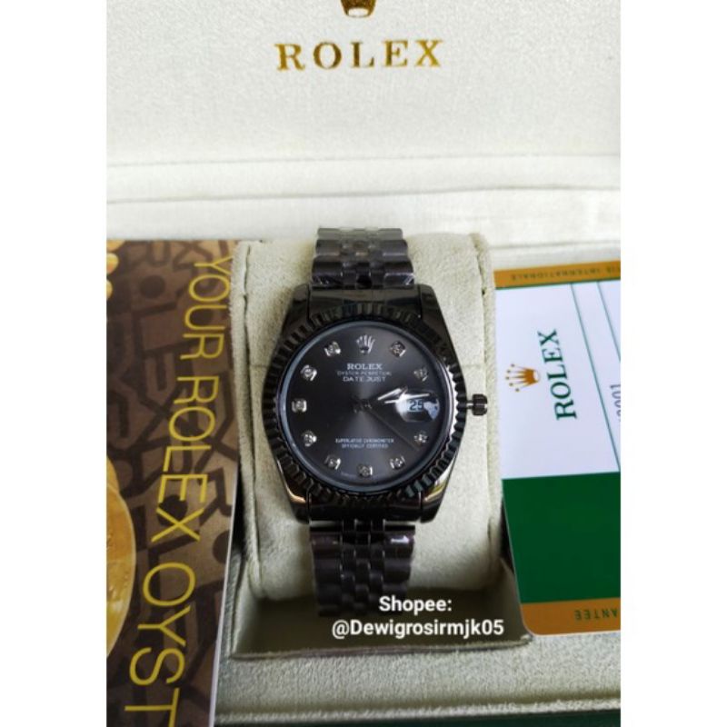 (MESIN BATERAI/ QUARTZ) JAM TANGAN ROLEX WANITA DATEJUST STAINLESSTEEL