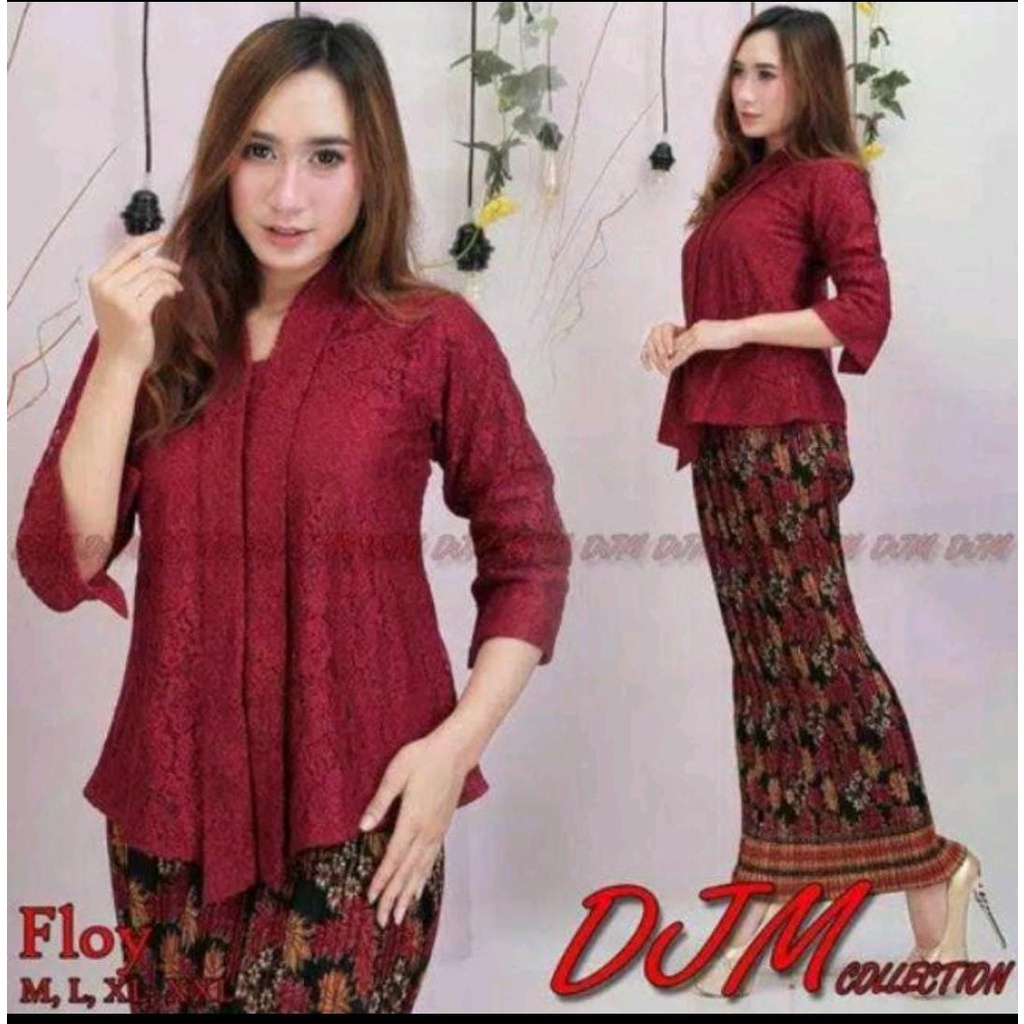 (BISA ATASAN DAN STELAN) KEBAYA FLOY MODERN/KEBAYA MODERN 2021/ATASAN DAN STELAN KEBAYA BRUKAT FLOY 