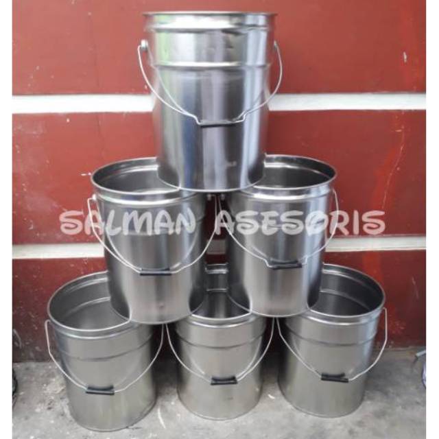 Ember kaleng bekas cat 25kg polos Tutup Shopee Indonesia Ember kaleng bekas cat 25kg polos Tutup Shopee Indonesia