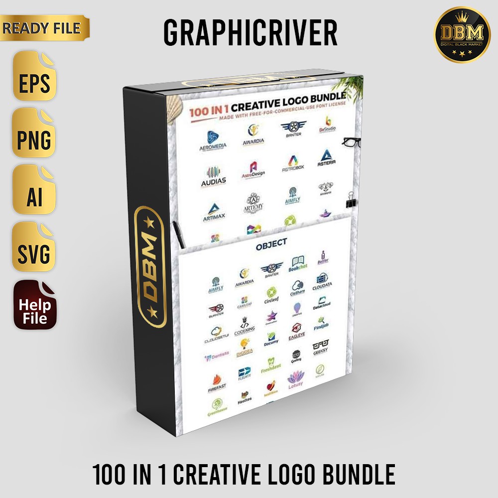 100 In 1 Creative Logo Bundle - Photoshop &amp; Illustrator