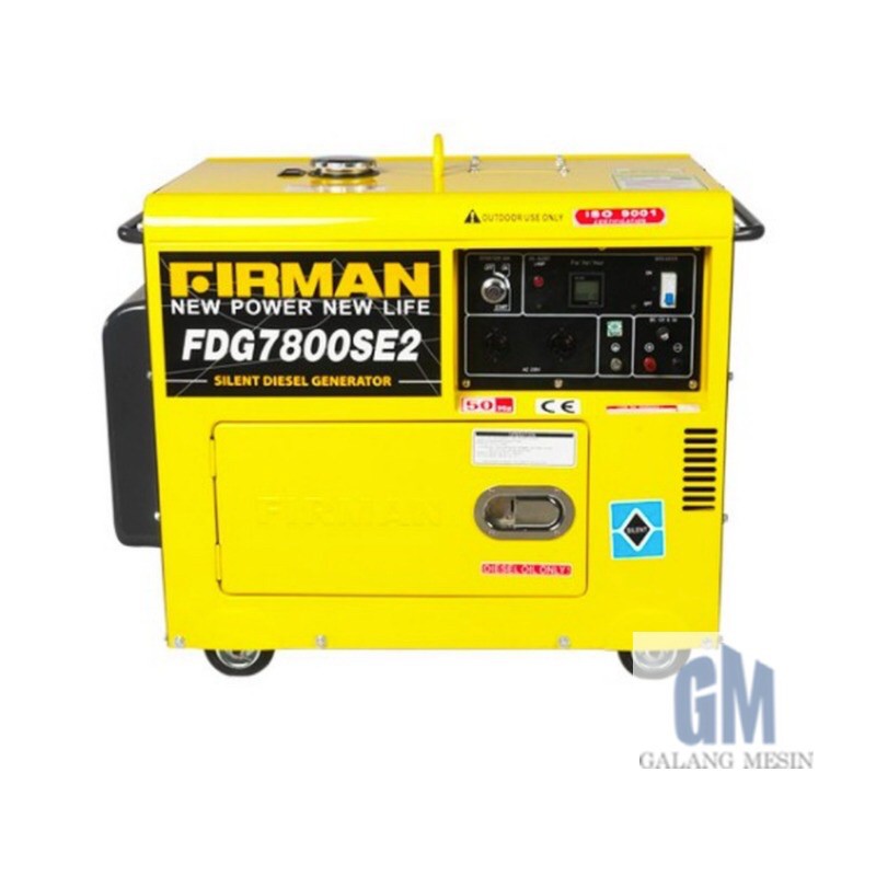 FIRMAN Genset Diesel Silent Manual FDG7800SE2 4500 Watt Silent Diesel Generator Jenset FDG 7800 SE2