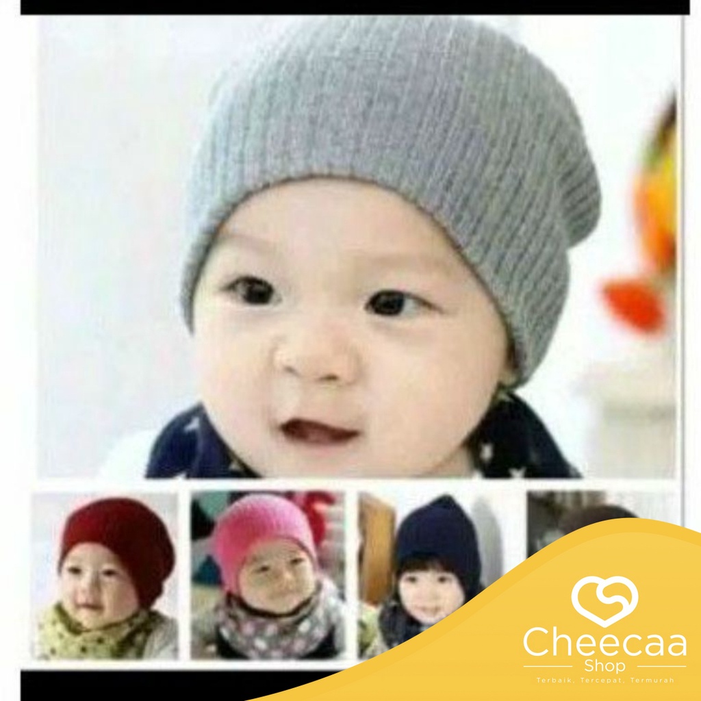 CC (TP9) Kupluk Rajut Anak Kupluk Salur Anak Topi Anak Rajut Bayi Polos
