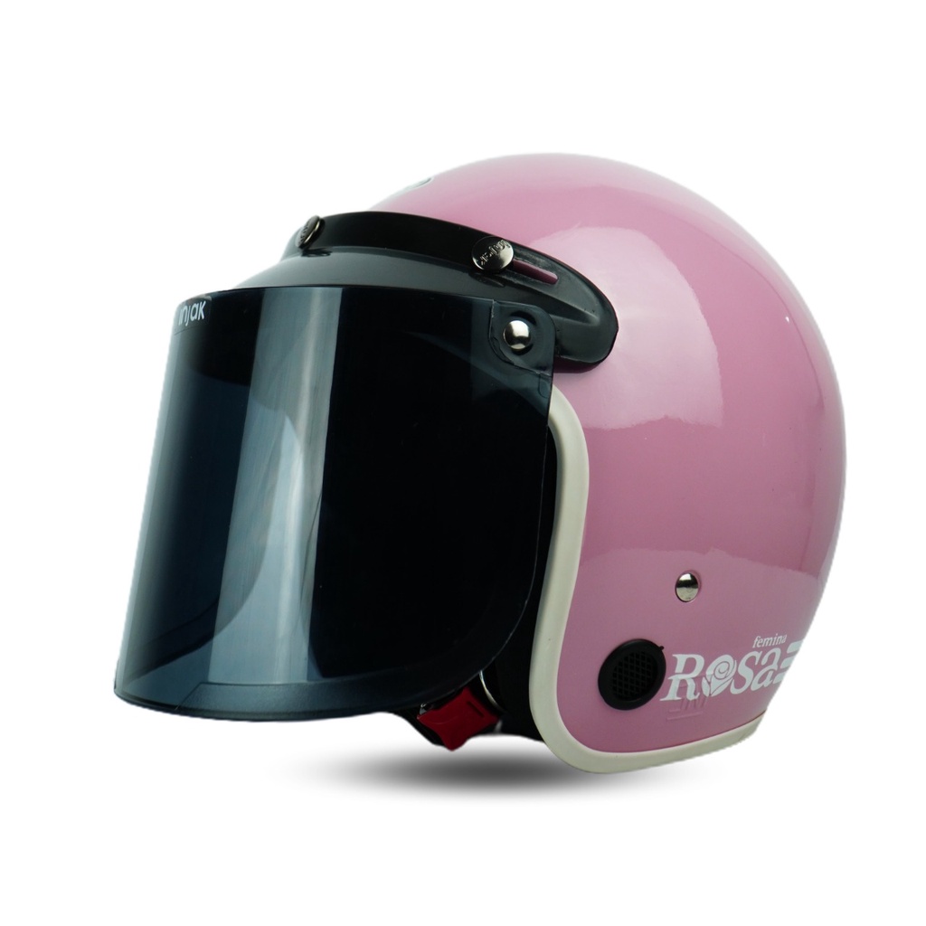 Helm Bogo Wanita Dewasa Cewek Retro FEMINA ROSSA Motor SNI