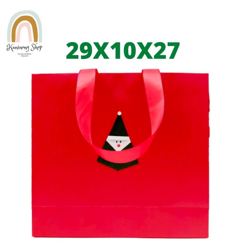

[ KANINONG ] Paper Bag Natal / Paper Bag Merah / Paper Bag Fancy / Christmas Gift Bag / Hiasan Natal / Perlengkapan Natal / Kemasan Natal